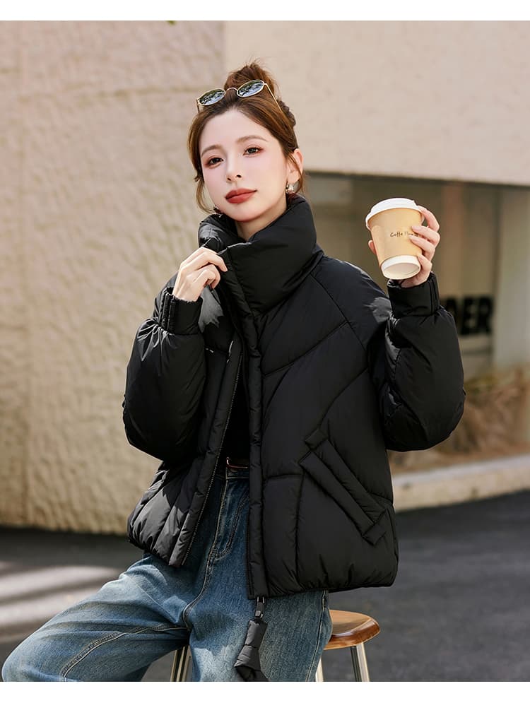 실사 빅 사이즈 면 의류 통통한 여동생 겨울 새로운 한국 스타일 루즈핏 두꺼운 패딩 재킷 작은 키 면 옷 상세 이미지 30