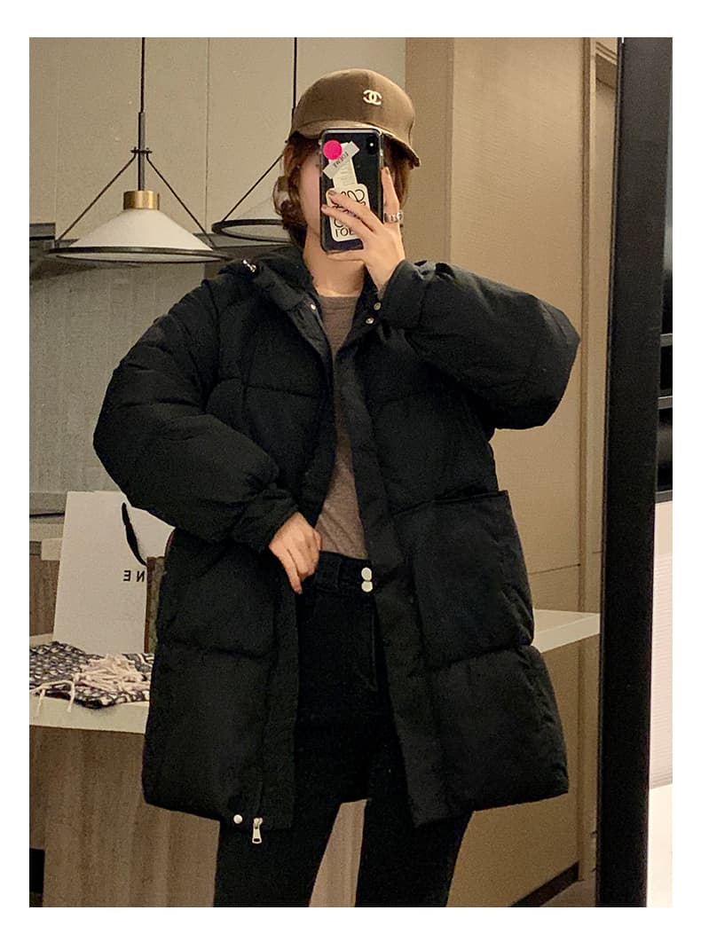 실사 빅 사이즈 면 의류 통통한 여동생 겨울 새로운 한국 스타일 루즈핏 두꺼운 패딩 재킷 작은 키 면 옷 상세 이미지 19