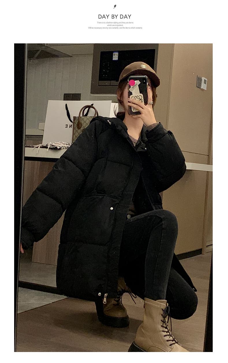 실사 빅 사이즈 면 의류 통통한 여동생 겨울 새로운 한국 스타일 루즈핏 두꺼운 패딩 재킷 작은 키 면 옷 상세 이미지 20