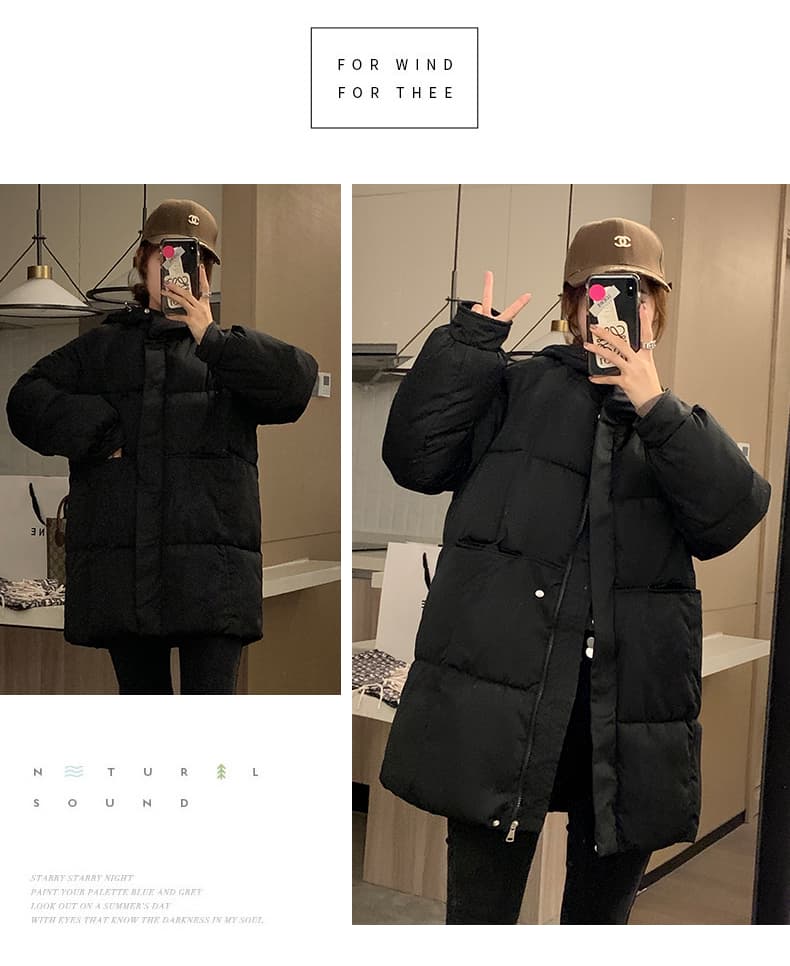 실사 빅 사이즈 면 의류 통통한 여동생 겨울 새로운 한국 스타일 루즈핏 두꺼운 패딩 재킷 작은 키 면 옷 상세 이미지 21