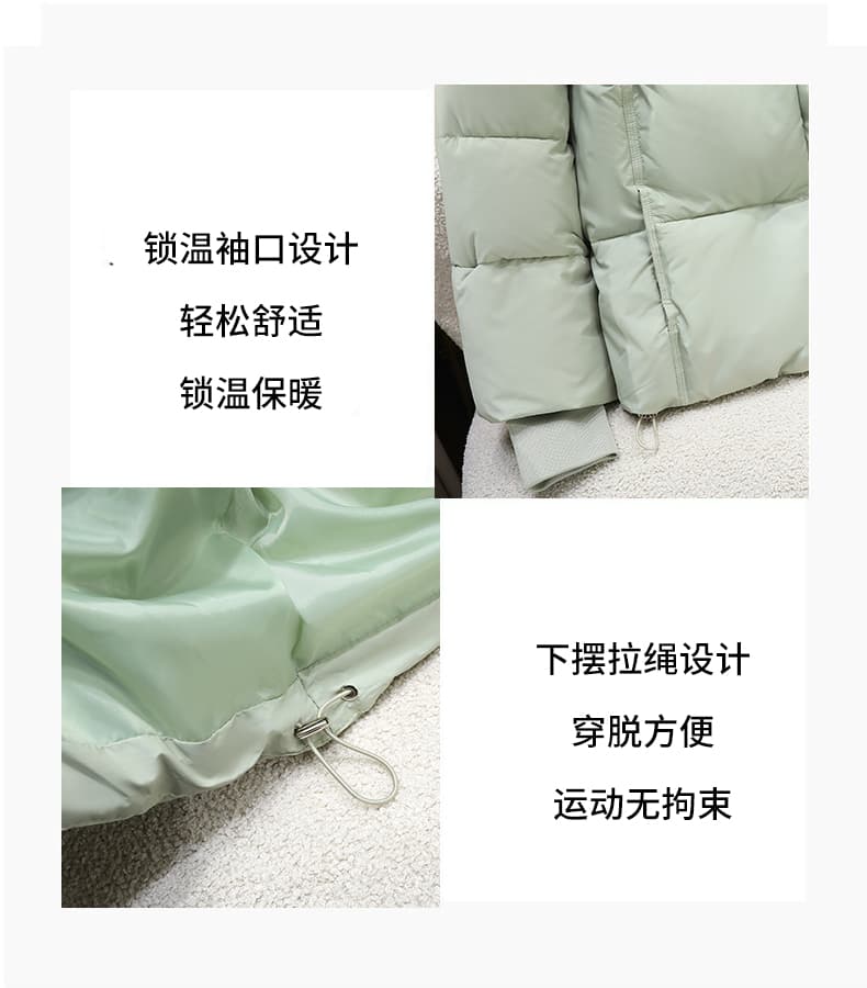 실사 빅 사이즈 면 의류 통통한 여동생 겨울 새로운 한국 스타일 루즈핏 두꺼운 패딩 재킷 작은 키 면 옷 상세 이미지 20