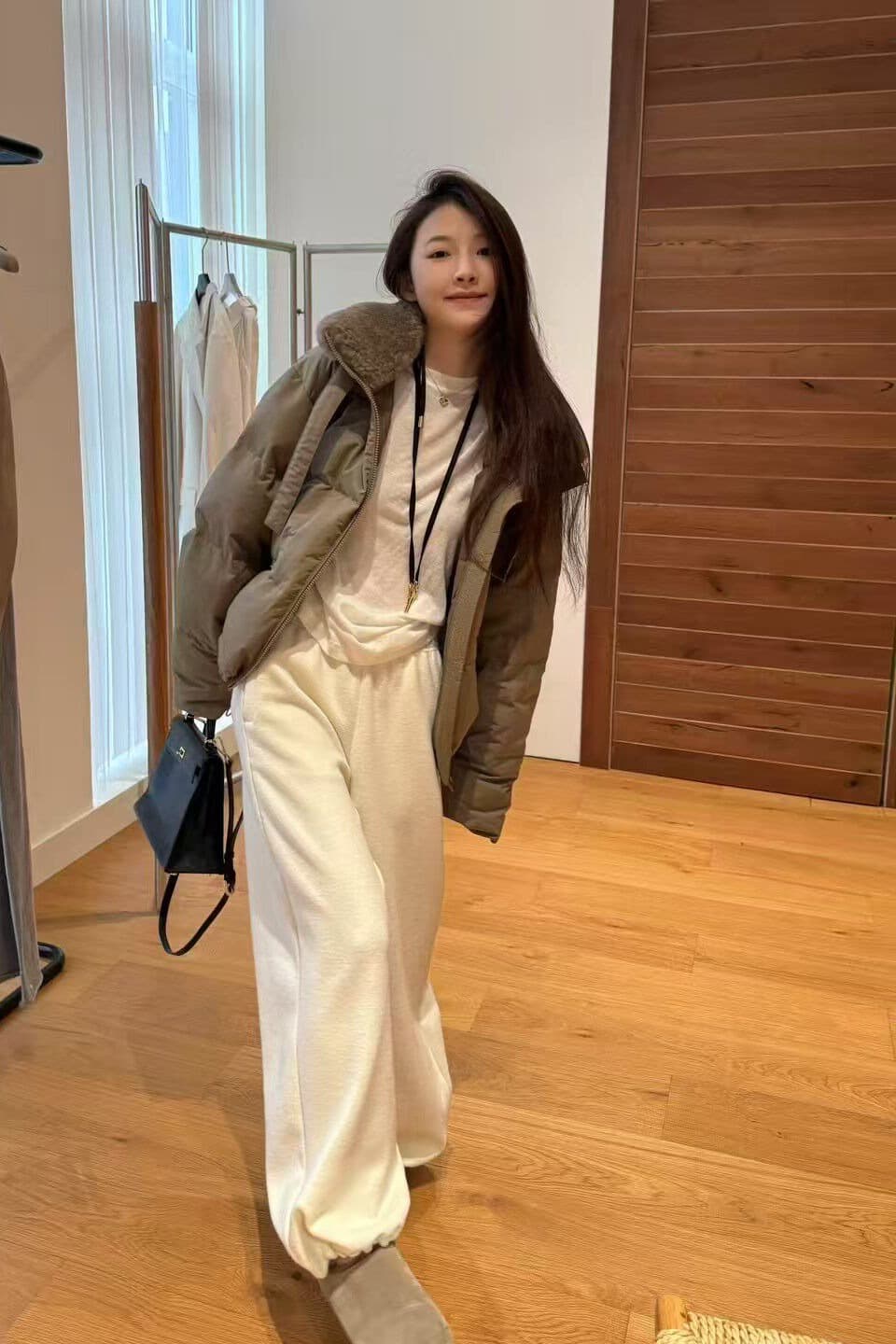 실사 빅 사이즈 면 의류 통통한 여동생 겨울 새로운 한국 스타일 루즈핏 두꺼운 패딩 재킷 작은 키 면 옷 이미지 6