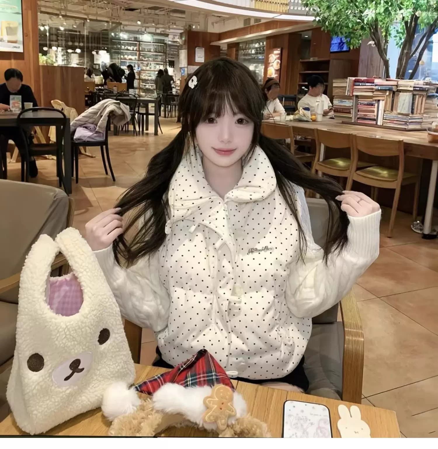 실사 빅 사이즈 면 의류 통통한 여동생 겨울 새로운 한국 스타일 루즈핏 두꺼운 패딩 재킷 작은 키 면 옷 상세 이미지 9