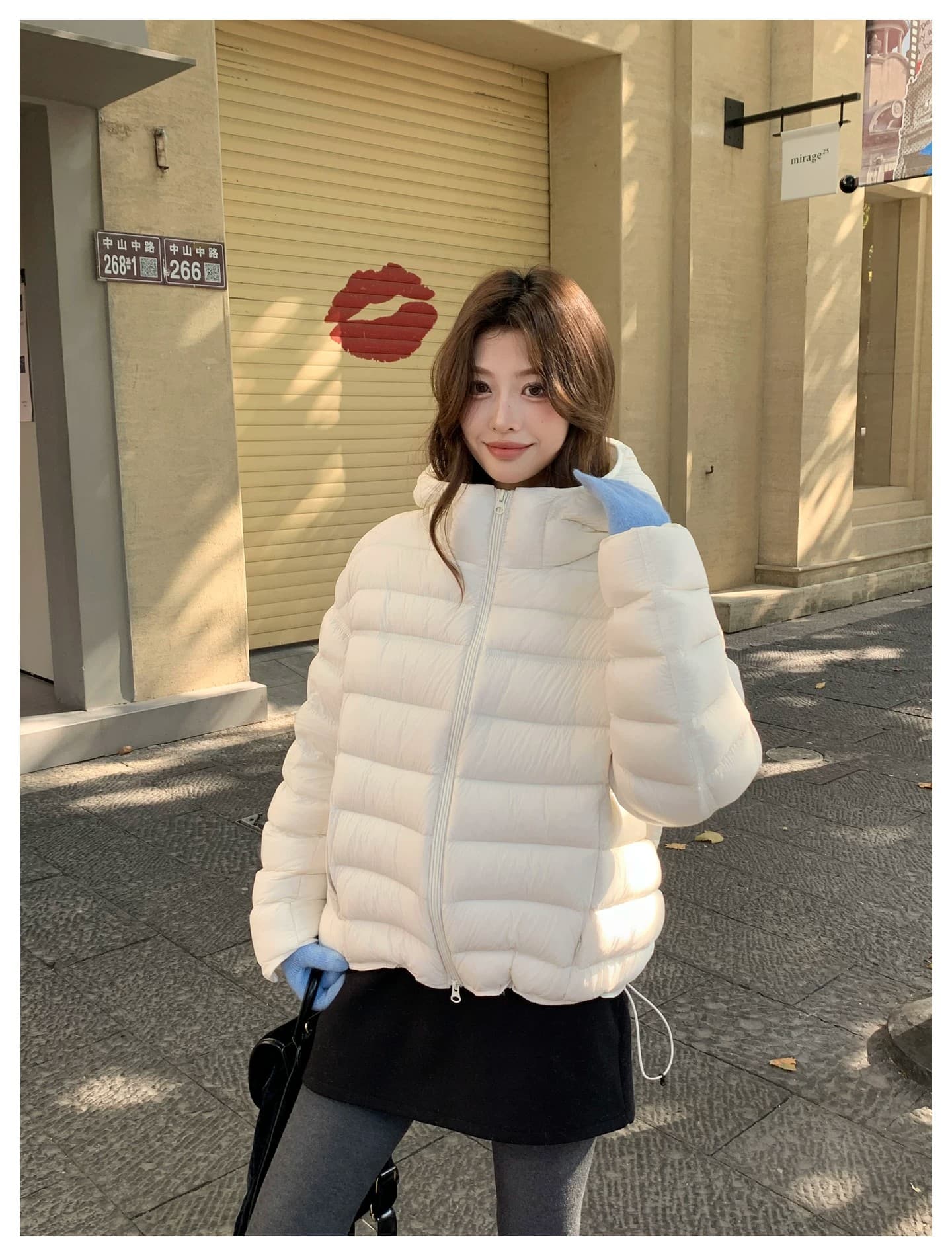 후드 갈비 살 면 의류 여성 겨울 새로운 얇고 가벼운 작은 키 쇼트 스타일 야외 캐주얼 보온 재킷 상세 이미지 30