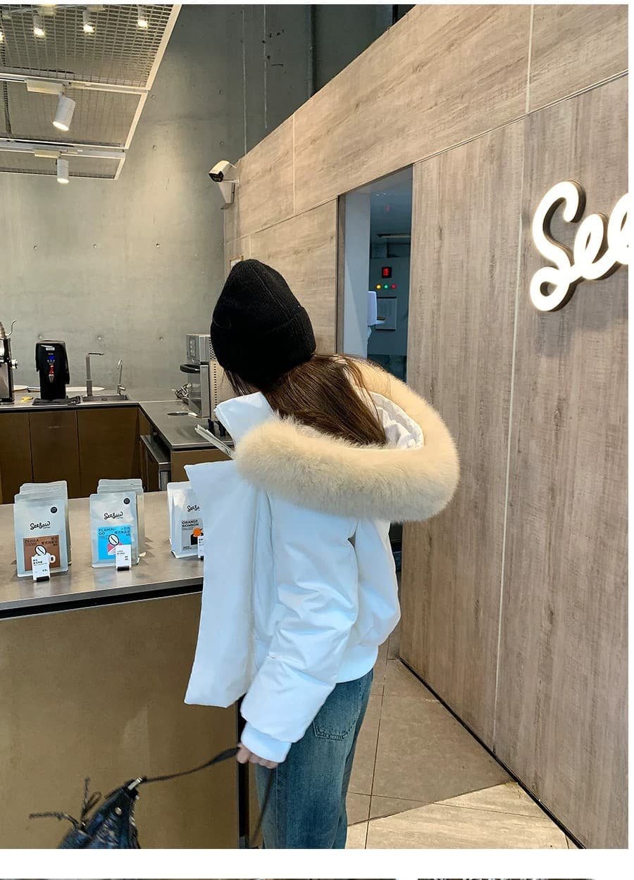 실사 빅 사이즈 면 의류 통통한 여동생 겨울 새로운 한국 스타일 루즈핏 두꺼운 패딩 재킷 작은 키 면 옷 상세 이미지 15