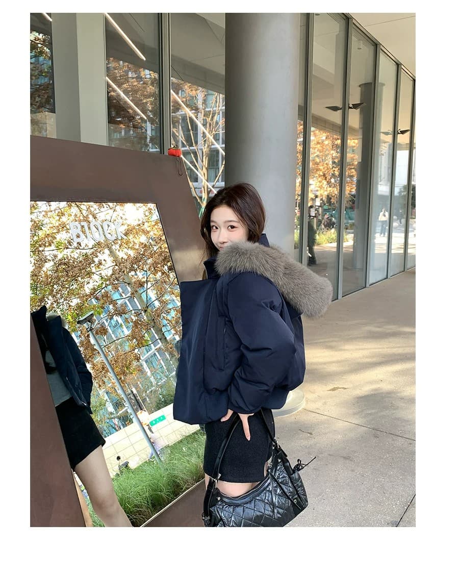 실사 빅 사이즈 면 의류 통통한 여동생 겨울 새로운 한국 스타일 루즈핏 두꺼운 패딩 재킷 작은 키 면 옷 상세 이미지 23