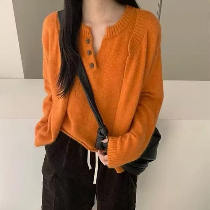 페이크 레이어드 니트 스웨터 여성 가을 겨울철 새로운 쇼트 스타일 느긋한 바람 부드러운 찹쌀 스웨터 라운드 넥 긴팔 맨위 외부 탑