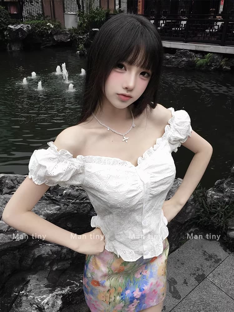 초여름 아름다운 작은 치마 여름 miu 부서 부유 한 가족 천 골드 센스 착용 가져 가라. 로얄 자매 빛 요리 한 작은 대중 아니요 명중 섹션 세트 이미지 2