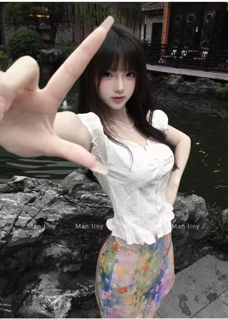 초여름 아름다운 작은 치마 여름 miu 부서 부유 한 가족 천 골드 센스 착용 가져 가라. 로얄 자매 빛 요리 한 작은 대중 아니요 명중 섹션 세트 상세 이미지 6