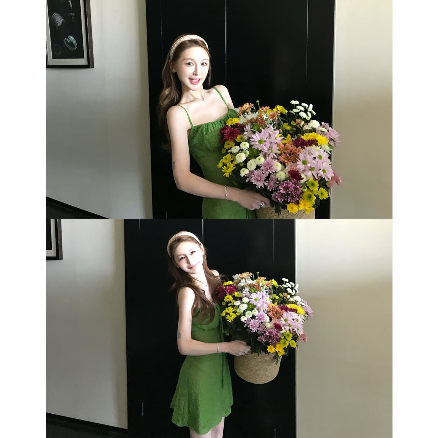 핫걸 품격 레이스업 허리 수축 슬립 드레스 여성 여름 로드 중 3 차원 자카드 질감 슬립 미니 스커트 민소매 드레스 이미지 5