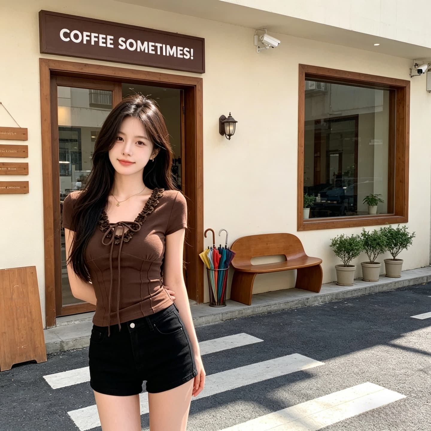 사람들 면 260 그램 레이스 레이스 리본 티셔츠 여성 2026 여름 핫걸 바람 타이트 디자인 센스 슬림해 보이는 맨위 상세 이미지 7
