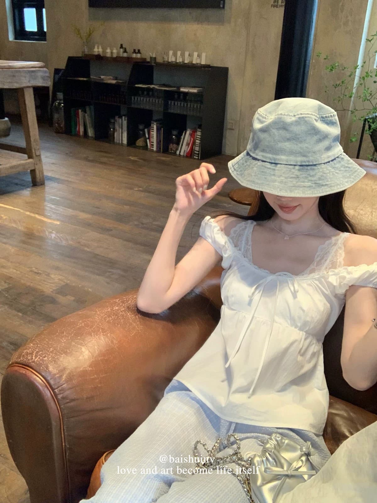 달콤한 스타일 핑크색 레이스 레이스 반팔 시폰 셔츠 여성 2026 년 여름 루즈핏 연령 감소 다용도 맨위 상세 이미지 10