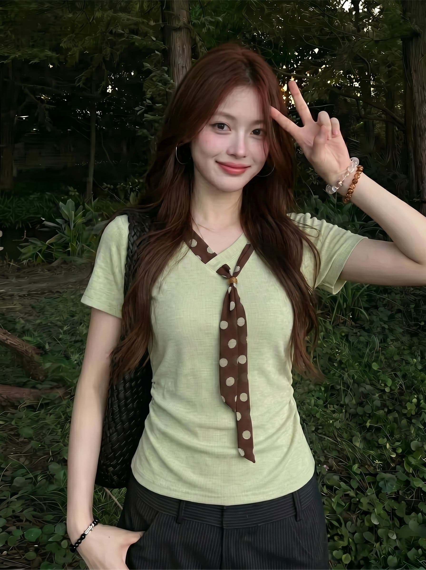 2 2 인 면 와 사고 방식 260 그램 여름 새로운 패션 다용도 몸매 가꾸기 슬림해 보이는 반팔 여성 상세 이미지 2