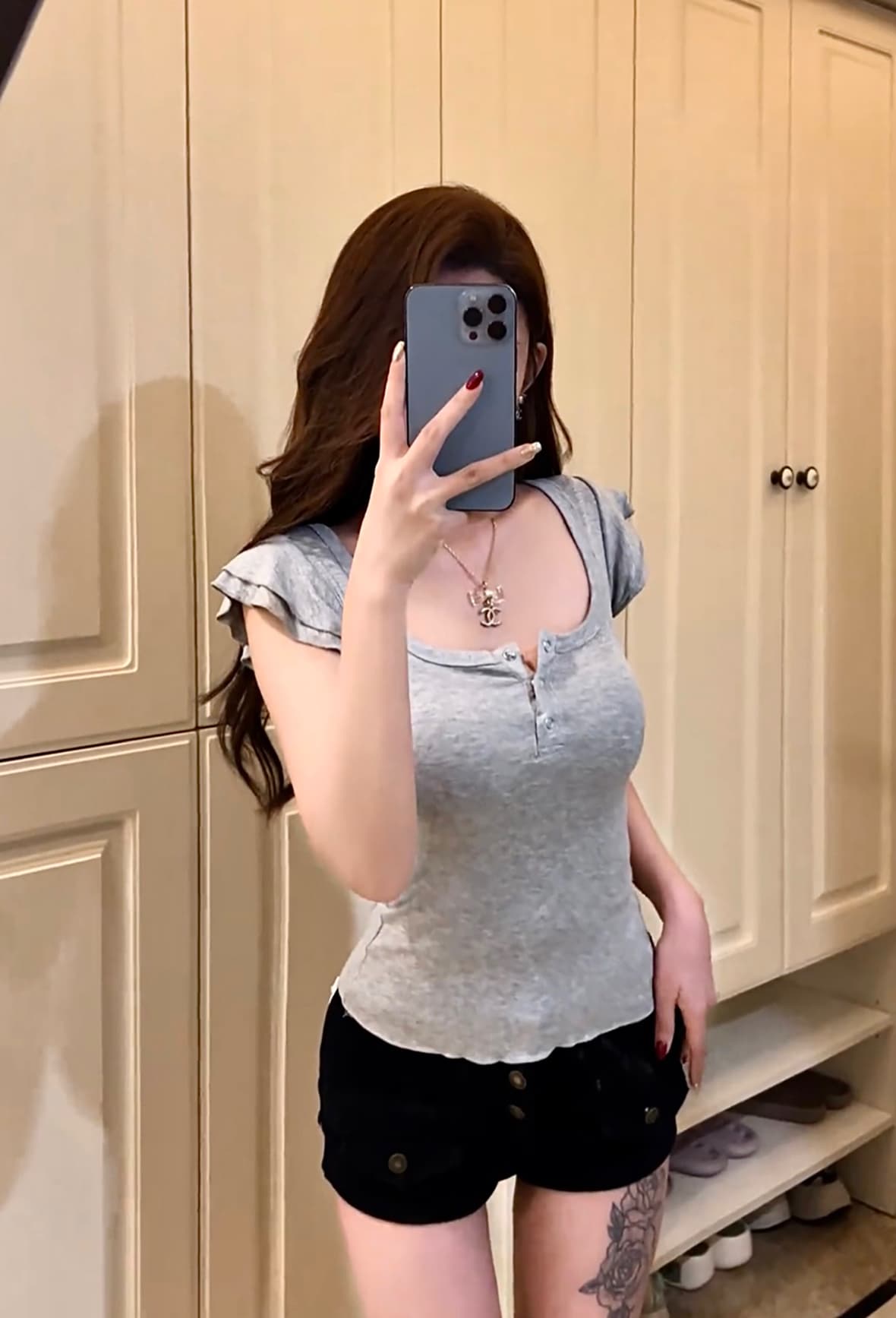 모달 260 그램 원본 것 다양한 착용 법 한 부서 순수한 욕망 작은 날다 소매 긍정적 인 어깨 티셔츠 여성 몸매 가꾸기 맨위 이미지 3