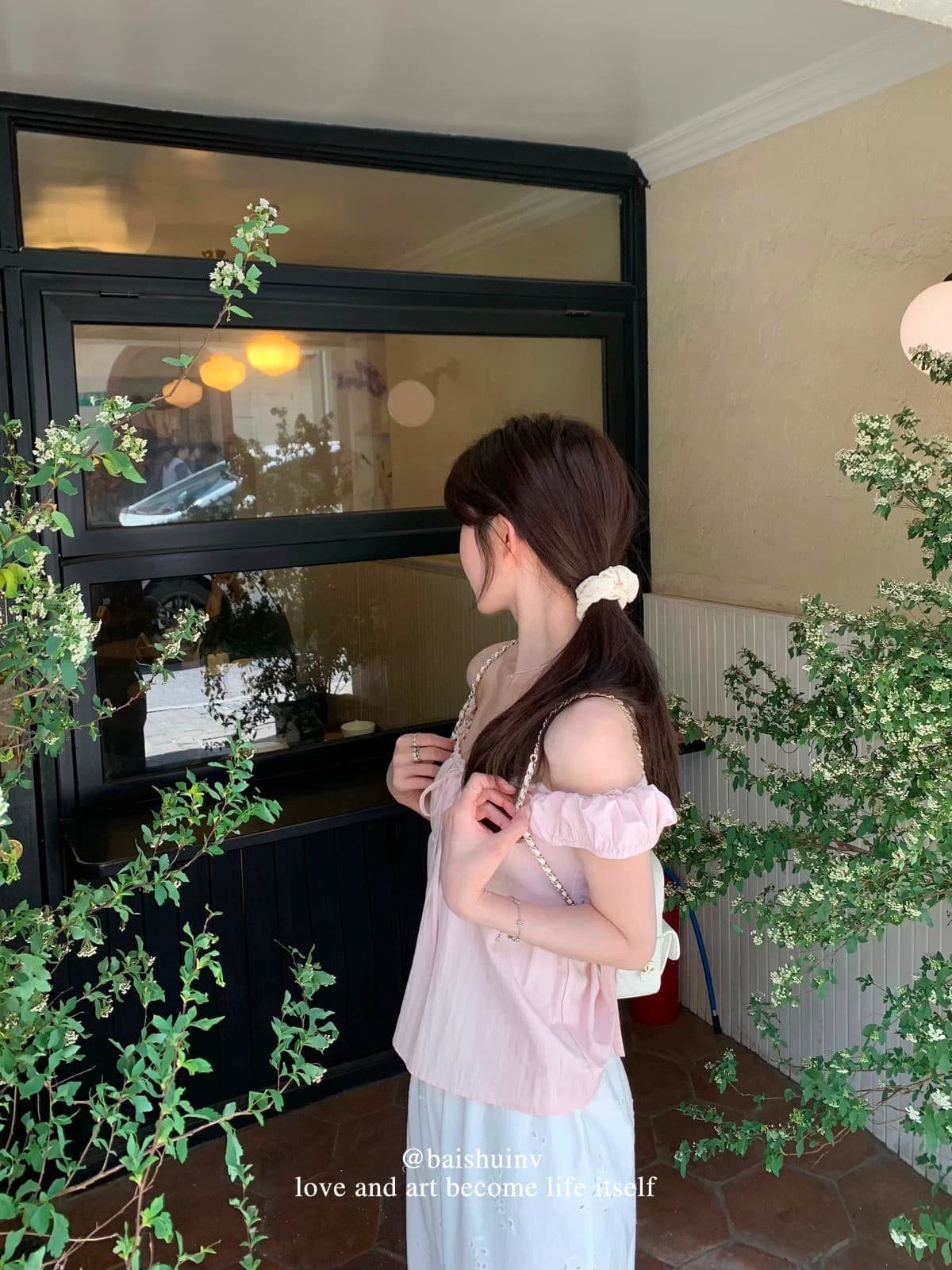 오프숄더 시폰 셔츠 여성 여름 디자인 센스 작은 대중 프랑스식 품격 루즈핏 맨위 상세 이미지 18