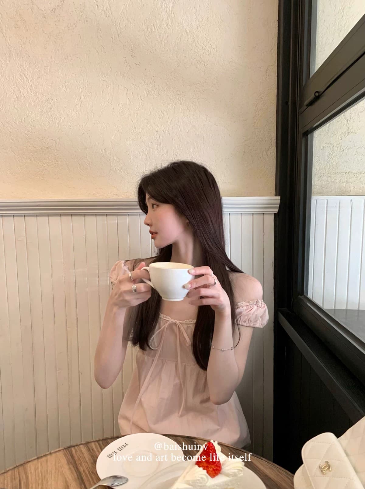 오프숄더 시폰 셔츠 여성 여름 디자인 센스 작은 대중 프랑스식 품격 루즈핏 맨위 상세 이미지 20