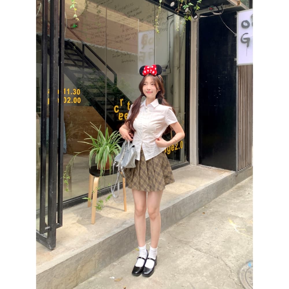 학원 스타일 연령 감소 레이스 레이스 디자인 반팔 화이트 여성 셔츠 여름 새로운 한 부서 달콤함 몸매 가꾸기 맨위 상세 이미지 12