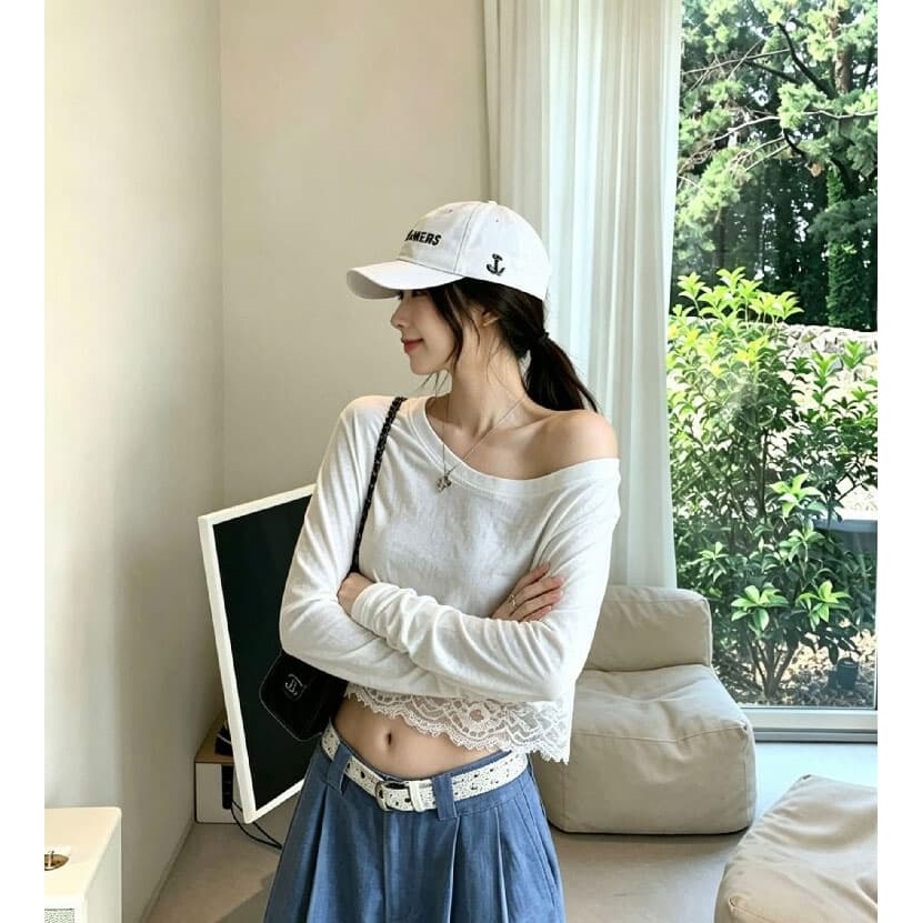 레이스 조각 화이트 긴팔 티셔츠 여성 여름 외부 가져 가라. 얇은 스타일 자외선 차단 블라우스 고유 한 아름다운 쇼트 스타일 에어컨 셔츠 상세 이미지 3