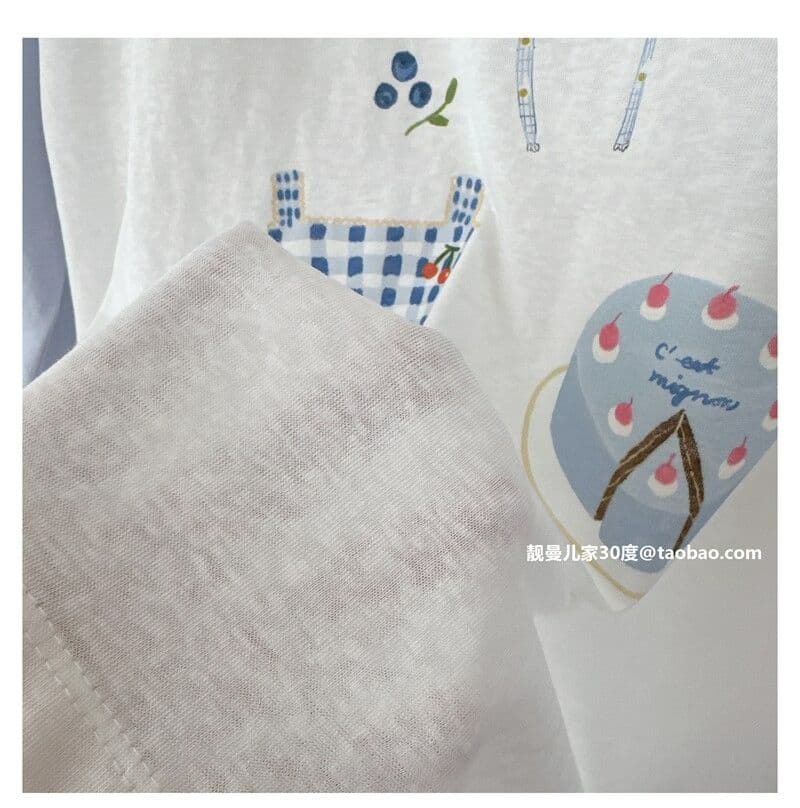 눈꽃 면 특별 빅 사이즈 300 근 여름 여성 얇은 스타일 삽입 어깨 소매 길이 소매 티셔츠 맨위 자외선 차단 블라우스 상세 이미지 12