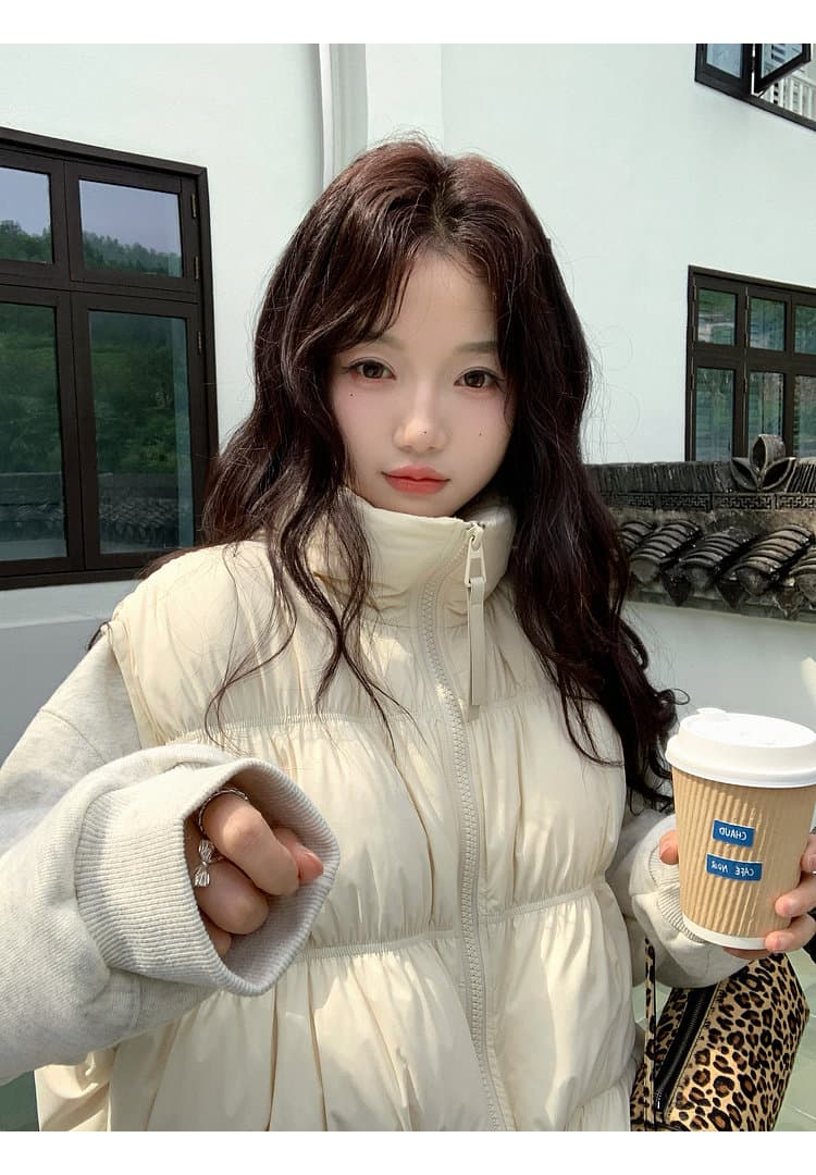 2026 새로운 umoumo 우 버섯 부드러운 다용도 트위스트 꽃 모직물 패치워크 후드 모피 칼라 허리 수축 아래 면화 의류 상세 이미지 23