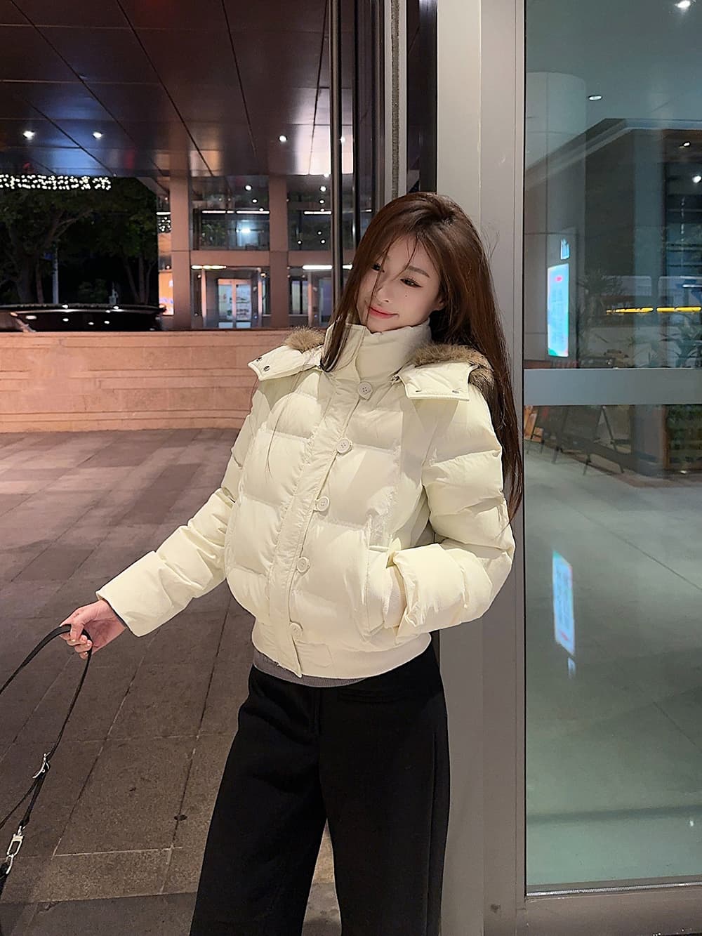 겨울 새로운 다용도 큰 모피 칼라 후드 다운 재킷 여성 짧은 다용도 보온 두꺼운 면 옷 재킷 상세 이미지 26