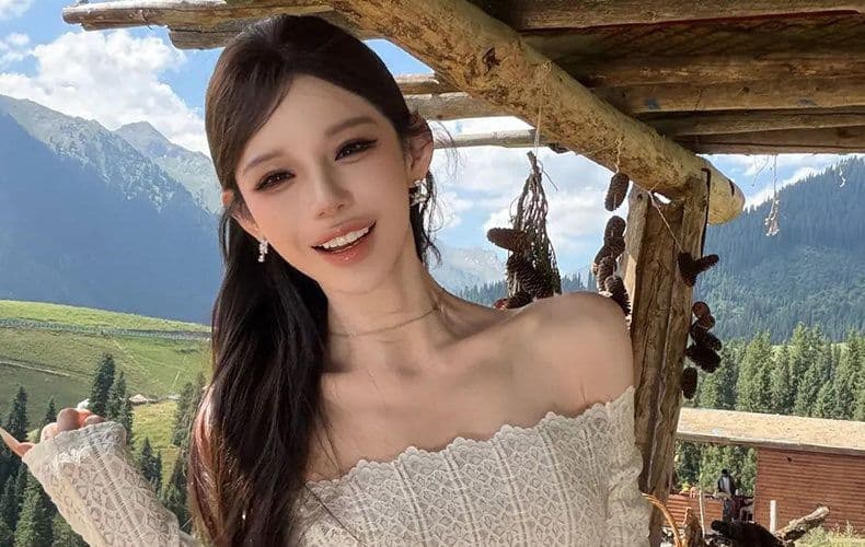 한 부서 오프숄더 레이스 긴팔 티셔츠 여성 가을 디자인 센스 불규칙 레이스업 나비 매듭 허리 수축 슬림해 보이는 맨위 상세 이미지 5