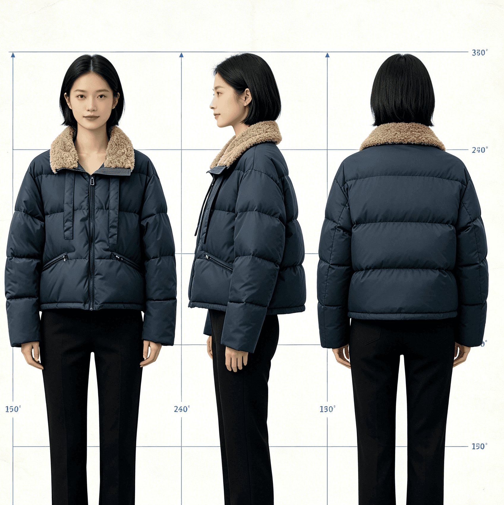 대외 무역 양털 스탠드 칼라 면 의류 오토바이 서비스 학생 패딩 재킷 배색 후드 아래 면화 의류 커플 재킷 상세 이미지 2