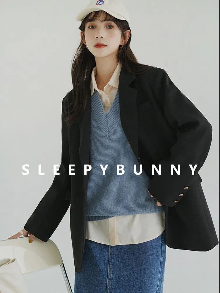 2026 정장 여성 경력 긍정적 인 로드 중 대학생 가을 품격 고급 검정색 작은 정장 면접 작업복 이미지 3