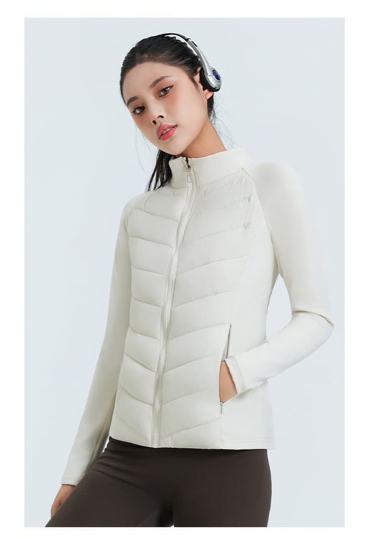 경량 스탠드 칼라 갈비 살 면 의류 여자 2026 새로운 몸매 가꾸기 허리 수축 면 의류 가을 겨울철 상세 이미지 25