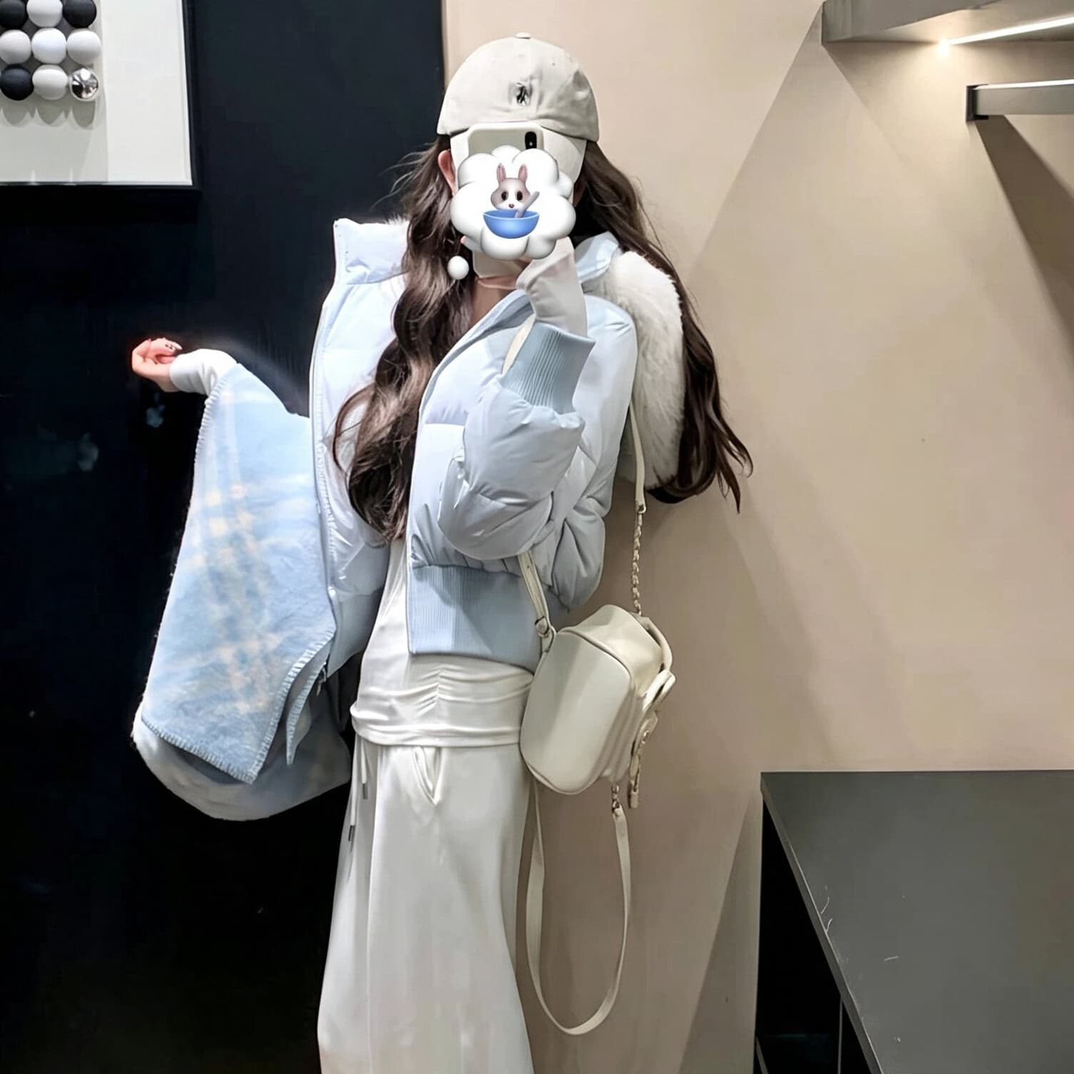 실사 작은 따뜻한 패키지 한국 스타일 학원 스타일 겨울 작은 키 후드 허리 수축 슬림해 보이는 두꺼운 쇼트 스타일 아래 면화 의류 여성 이미지 2