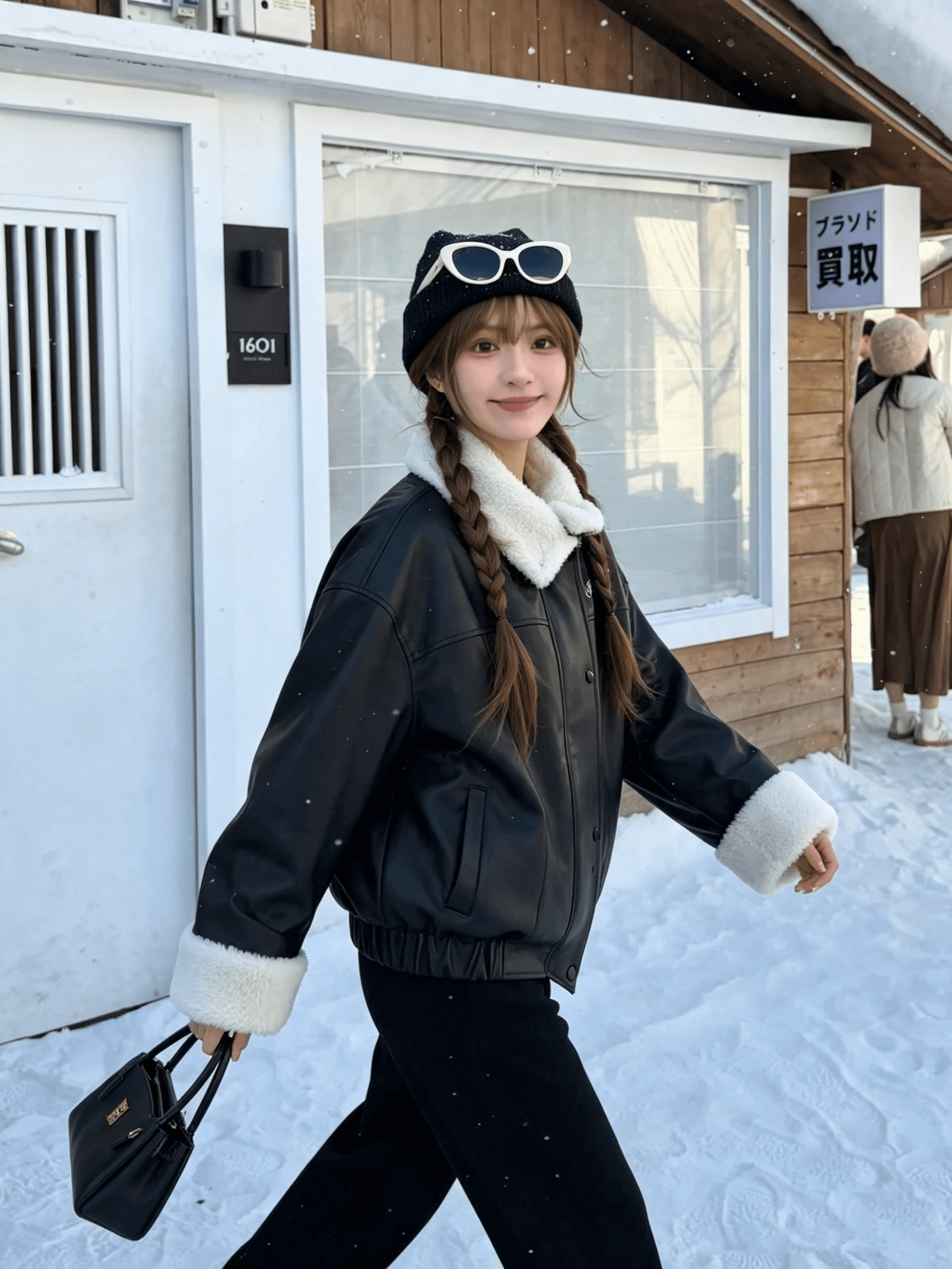 고급 센스 레트로 pu 피모 하나 모방 양털 여성 코트 겨울 새로운 루즈핏 털이 있고 두꺼운 옷 상세 이미지 19