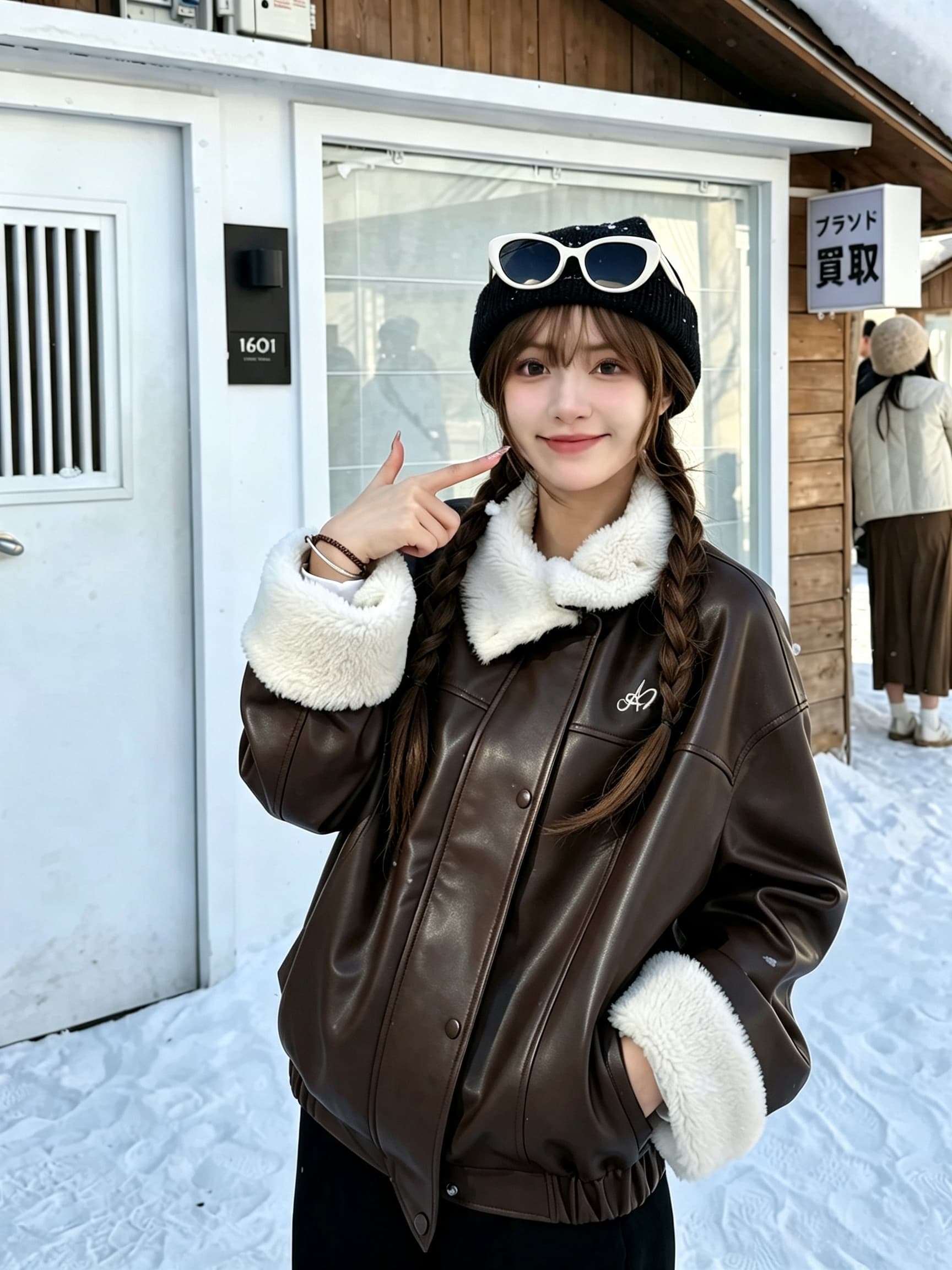 고급 센스 레트로 pu 피모 하나 모방 양털 여성 코트 겨울 새로운 루즈핏 털이 있고 두꺼운 옷 상세 이미지 22