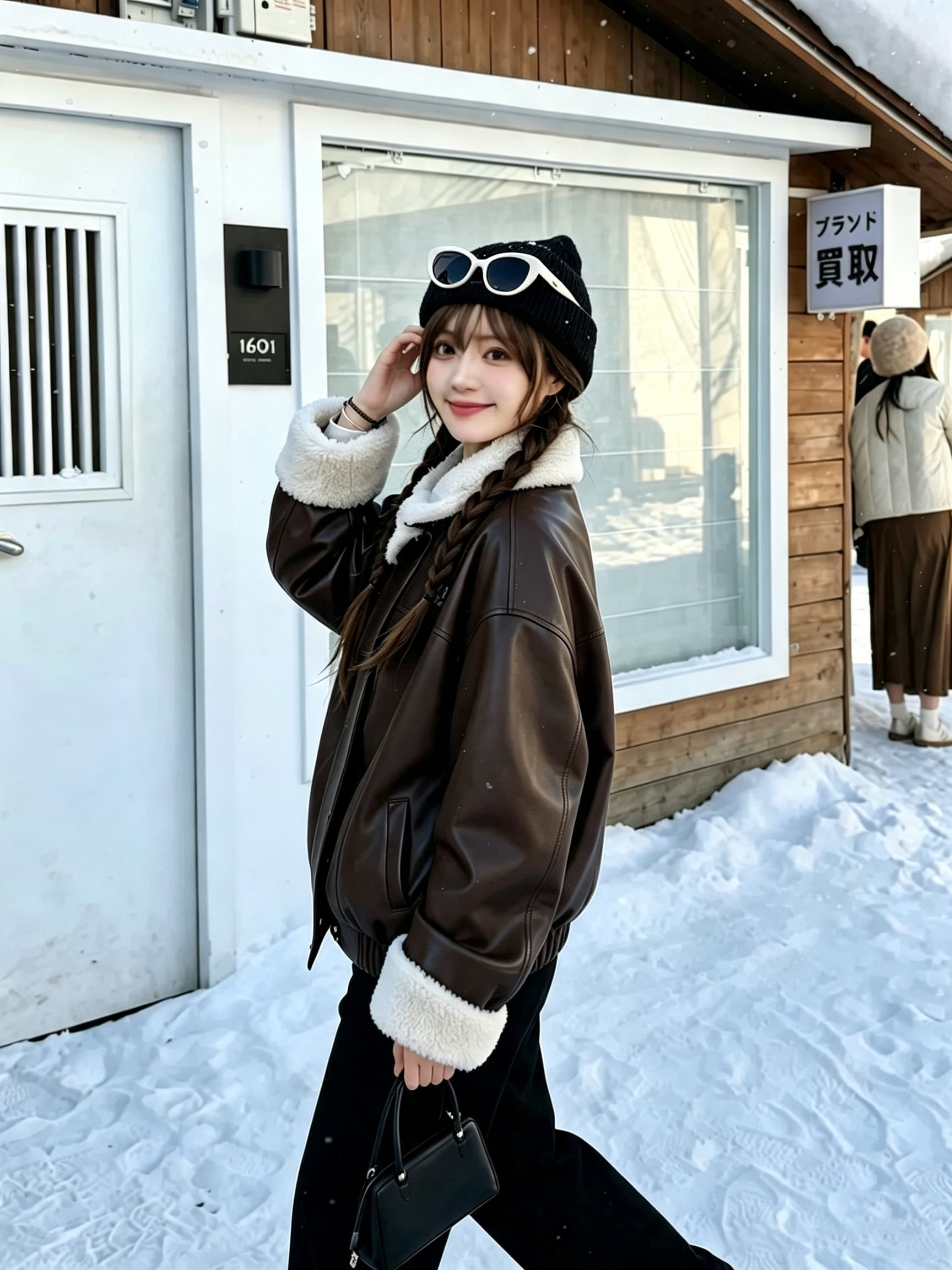 고급 센스 레트로 pu 피모 하나 모방 양털 여성 코트 겨울 새로운 루즈핏 털이 있고 두꺼운 옷 상세 이미지 25