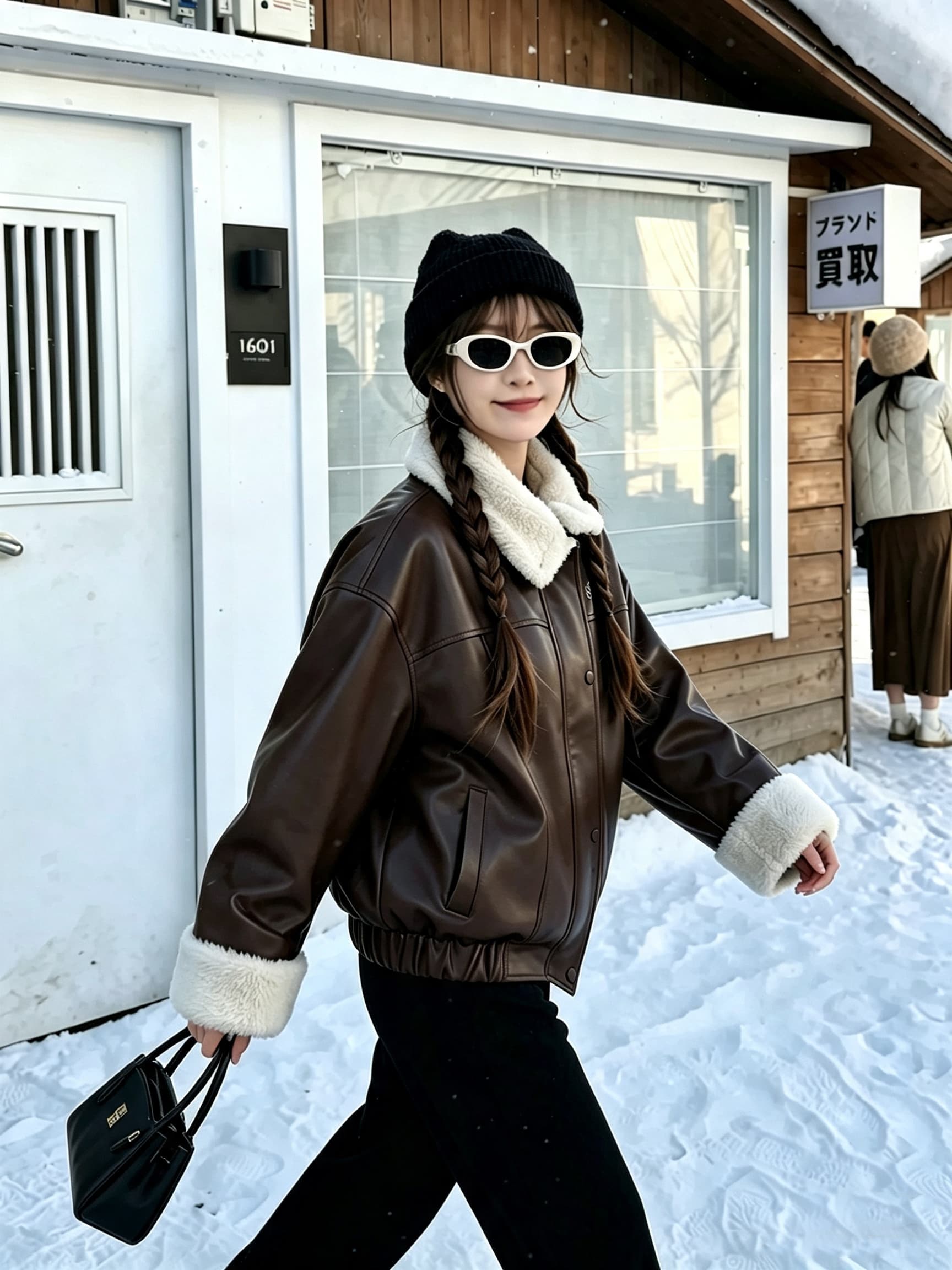 고급 센스 레트로 pu 피모 하나 모방 양털 여성 코트 겨울 새로운 루즈핏 털이 있고 두꺼운 옷 상세 이미지 26