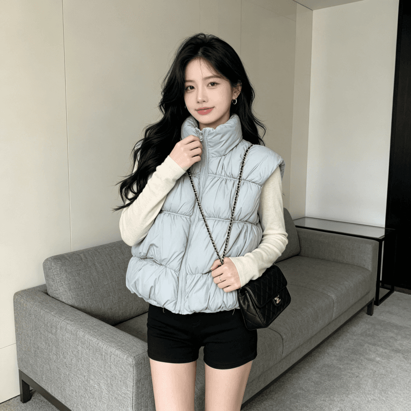 2026 새로운 umoumo 우 버섯 부드러운 다용도 트위스트 꽃 모직물 패치워크 후드 모피 칼라 허리 수축 아래 면화 의류 상세 이미지 13