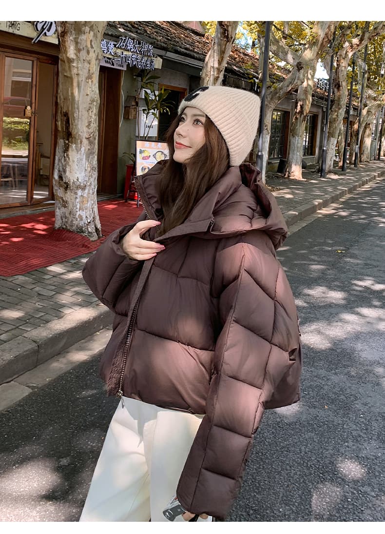 작은 키 아래 면화 의류 여성 짧은 2025 년 겨울 새로운 한국 스타일 루즈핏 두꺼운 면 옷 재킷 목화 진딧물 트렌디 상세 이미지 3