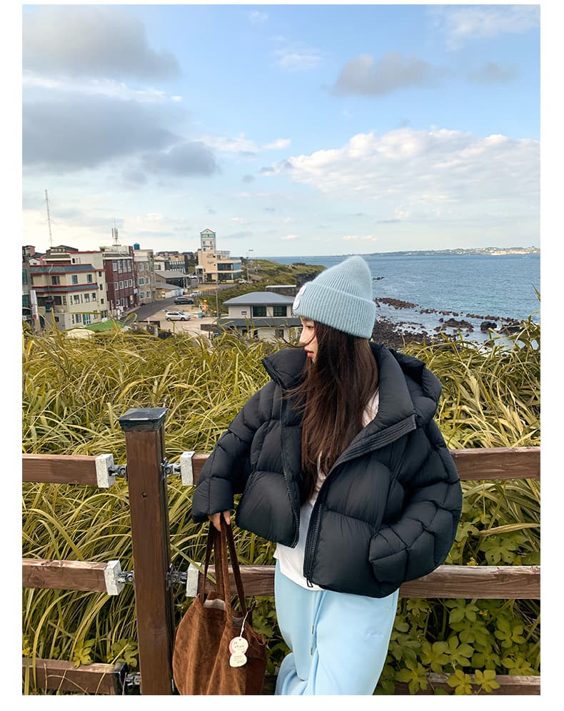 작은 키 아래 면화 의류 여성 짧은 2025 년 겨울 새로운 한국 스타일 루즈핏 두꺼운 면 옷 재킷 목화 진딧물 트렌디 상세 이미지 13