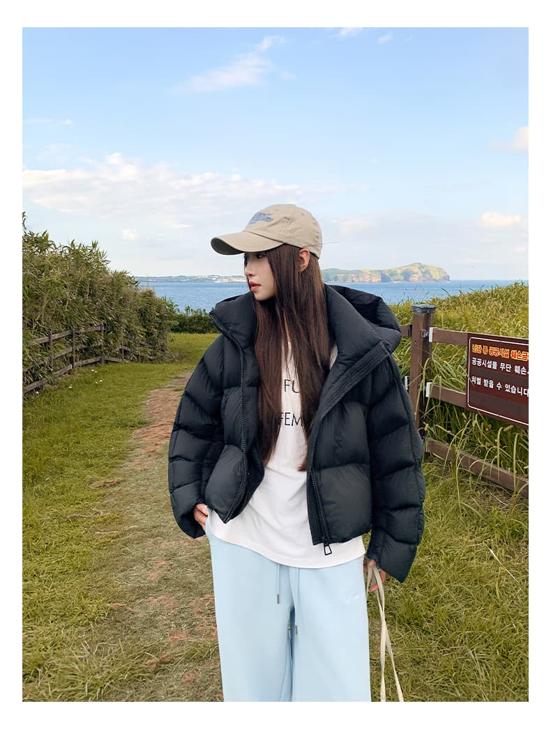 작은 키 아래 면화 의류 여성 짧은 2025 년 겨울 새로운 한국 스타일 루즈핏 두꺼운 면 옷 재킷 목화 진딧물 트렌디 상세 이미지 17