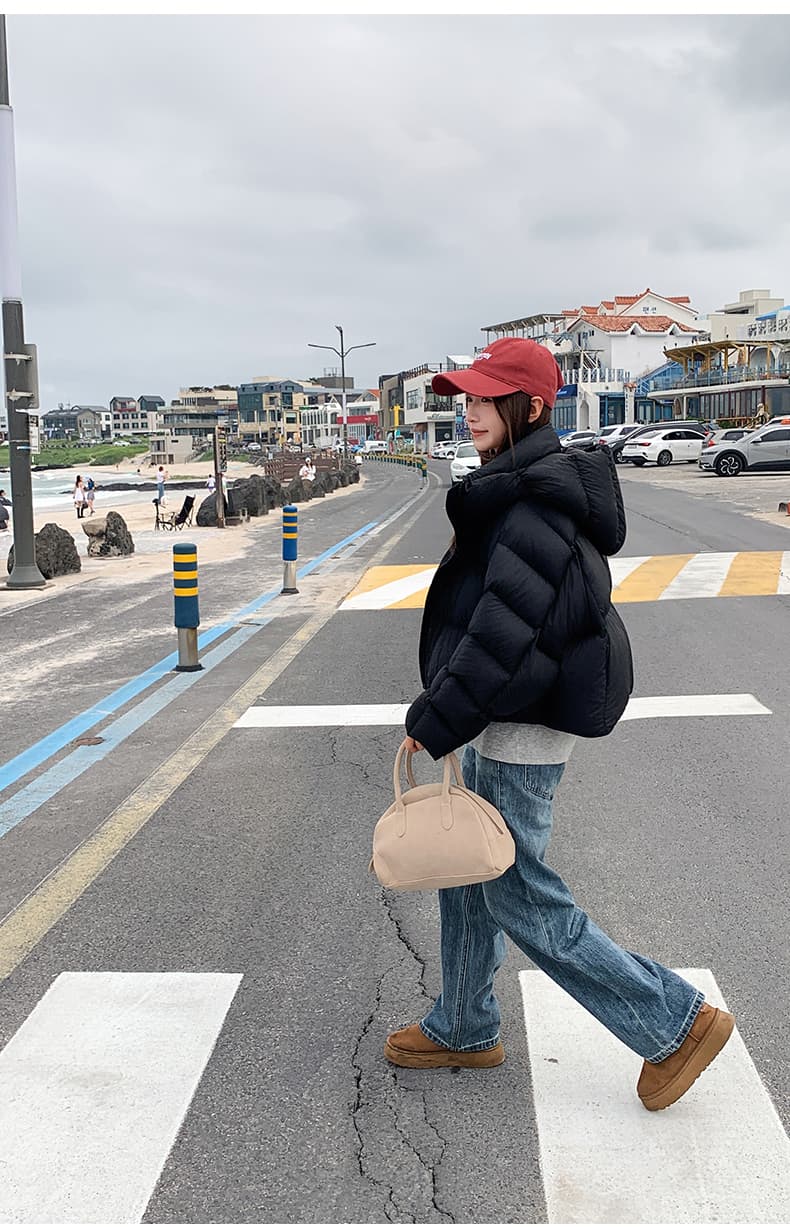 작은 키 아래 면화 의류 여성 짧은 2025 년 겨울 새로운 한국 스타일 루즈핏 두꺼운 면 옷 재킷 목화 진딧물 트렌디 상세 이미지 22