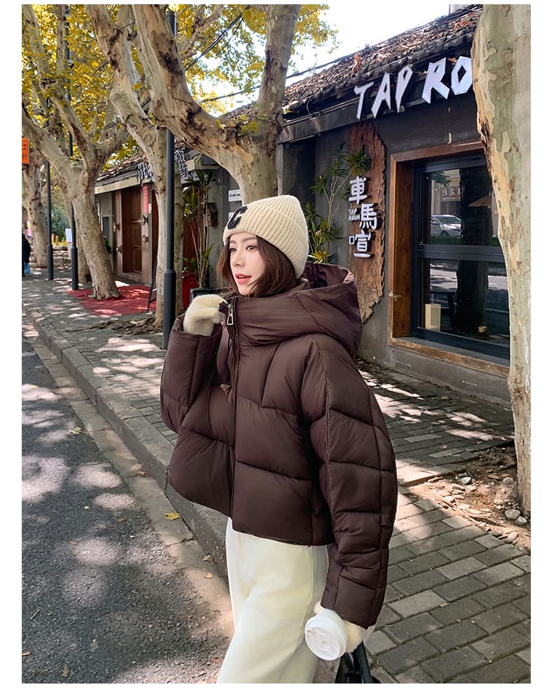 작은 키 아래 면화 의류 여성 짧은 2025 년 겨울 새로운 한국 스타일 루즈핏 두꺼운 면 옷 재킷 목화 진딧물 트렌디 상세 이미지 28