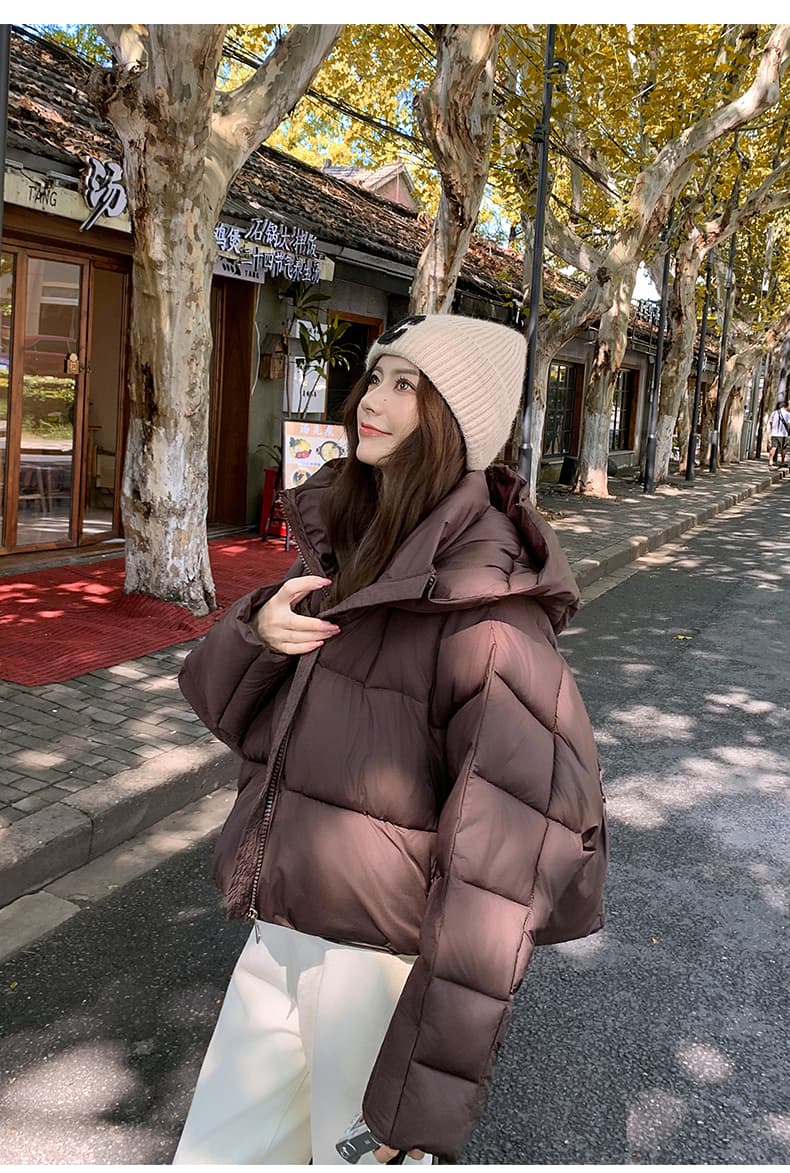 작은 키 아래 면화 의류 여성 짧은 2025 년 겨울 새로운 한국 스타일 루즈핏 두꺼운 면 옷 재킷 목화 진딧물 트렌디 상세 이미지 34