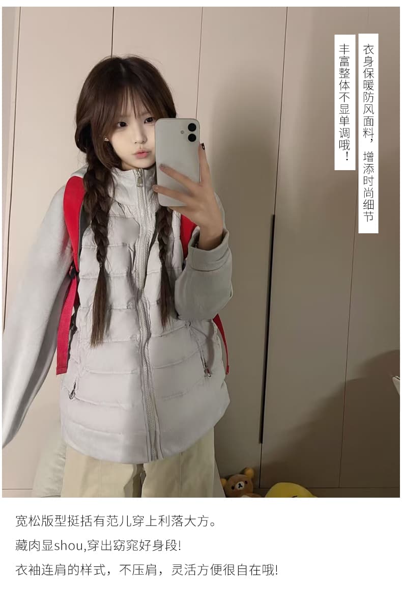 다용도 그레이트 과소 평가 얇은 갈비 살 면 의류 소녀 달콤함 2026 년 가을 겨울 새로운 면 옷 목화 진딧물 재킷 상세 이미지 4