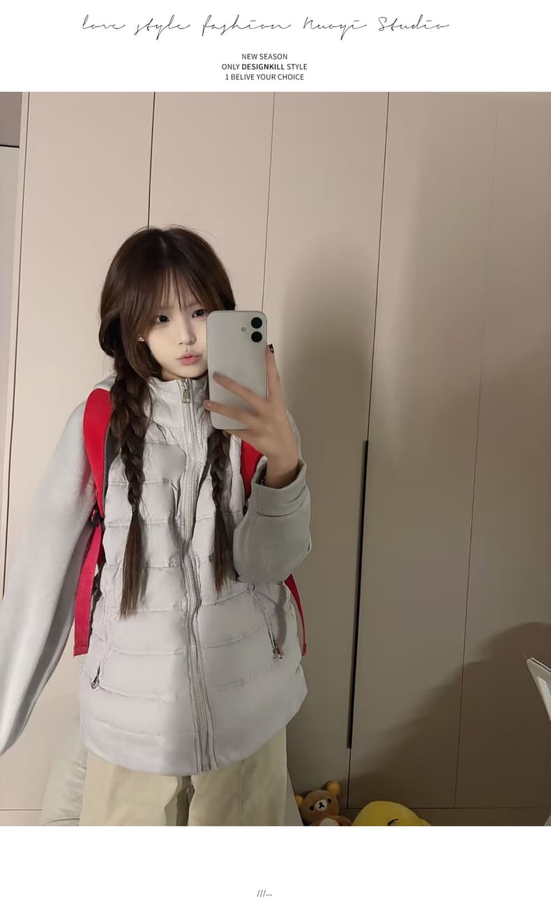 다용도 그레이트 과소 평가 얇은 갈비 살 면 의류 소녀 달콤함 2026 년 가을 겨울 새로운 면 옷 목화 진딧물 재킷 상세 이미지 12