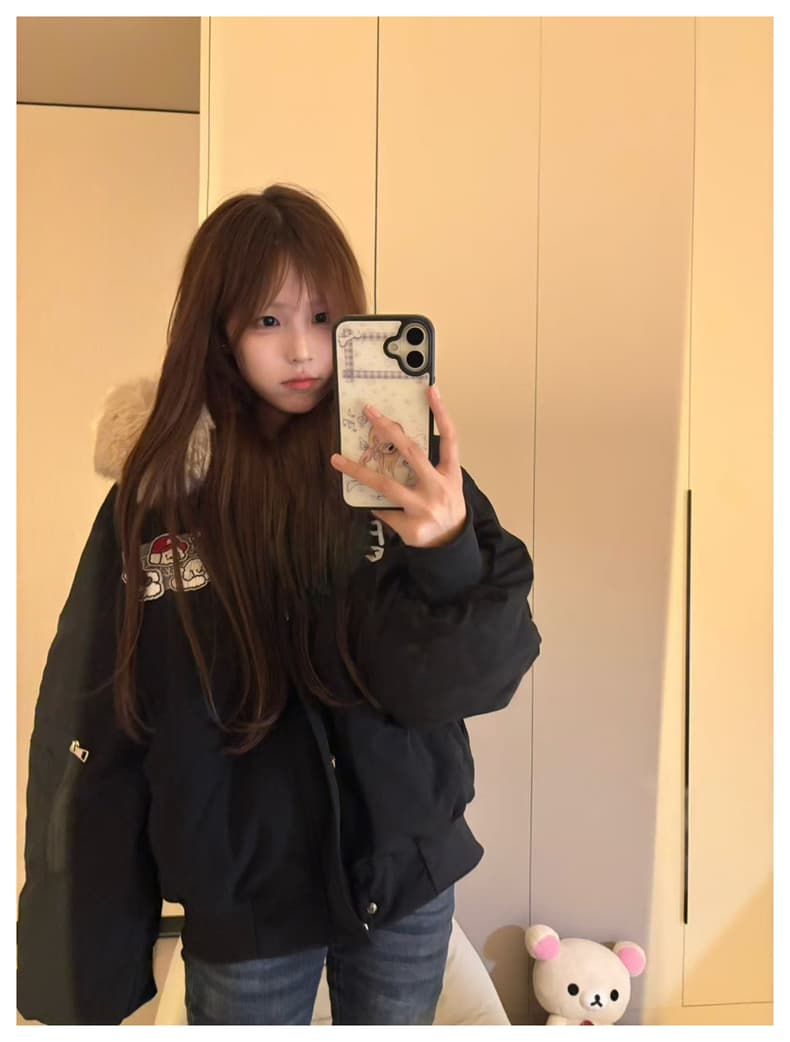 afgk x tombonia 합동 명칭 강아지 마술 막대기 모피 칼라 면 의류 남녀 가을 겨울 두꺼운 커플 Parker 서비스 상세 이미지 17