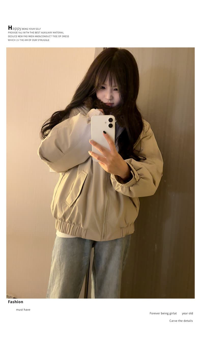 워크웨어 바람 양털 Parker 면 옷 여성 2026 겨울 새로운 작은 키 면 의류 루즈핏 보온 목화 진딧물 재킷 상세 이미지 25
