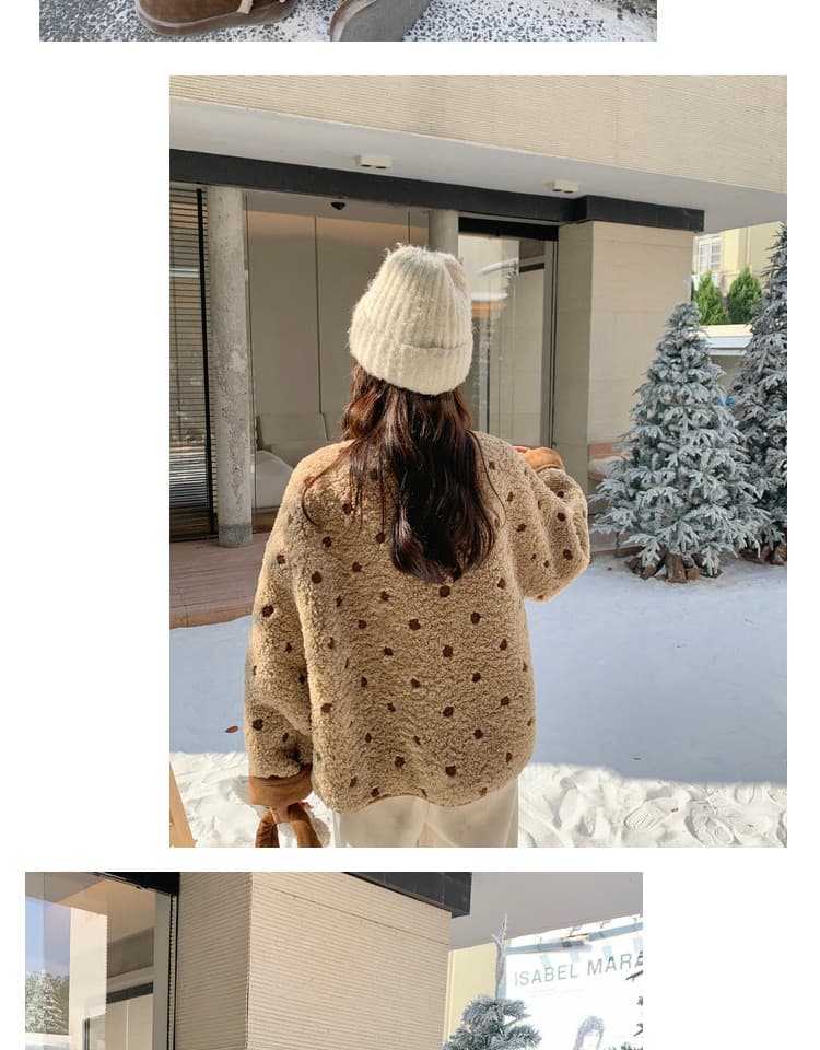 500 그램 양털 플리스 복합 스웨이드 수건 자수 법 하나 수 있습니다. 소금 수 있습니다. 달콤한 도트 무늬 양털 피모 하나 상세 이미지 11