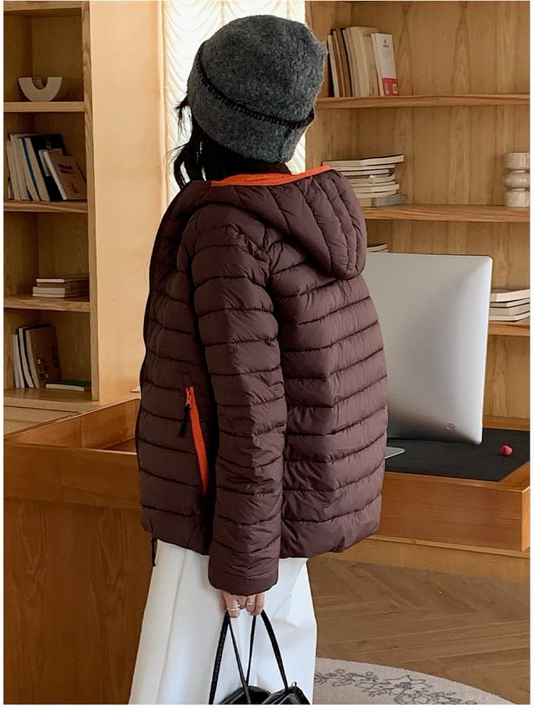 탐험 새겨 져 있음 tanke 가을 겨울 커플 갈비 살 다운 재킷 방풍 보온 후드 남녀 패션 면 옷 재킷 상세 이미지 12