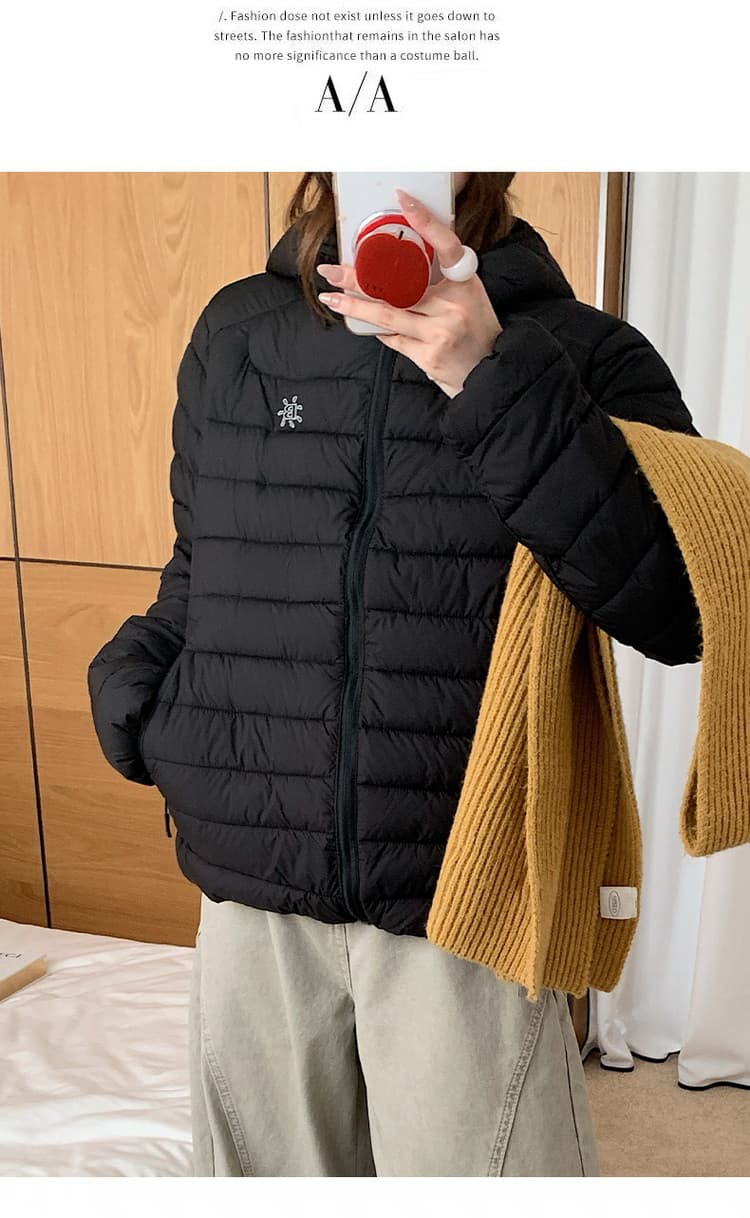 탐험 새겨 져 있음 tanke 가을 겨울 커플 갈비 살 다운 재킷 방풍 보온 후드 남녀 패션 면 옷 재킷 상세 이미지 17