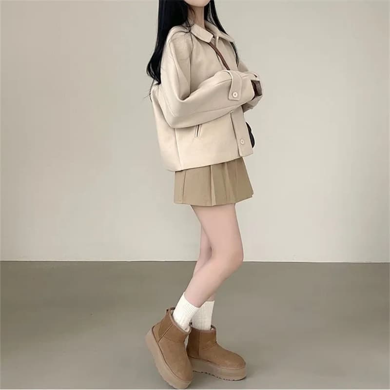 한 부서 쇼트 스타일 품격 모직 여성 코트 가을 2024 년 새로운 고급 작은 샤넬 스타일 모직 맨위 상세 이미지 34