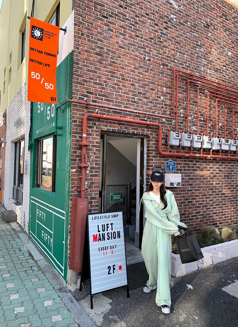 한국 chic 가을 작은 대중 품격 후드 긴팔 쇼트 스타일 후드티 하이웨이스트 레이스업 다용도 넓은 다리 캐주얼 바지 상세 이미지 21